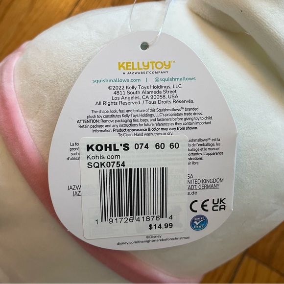 Squishmallow nightmare before christmas zero 8” plush - Picture 4 of 5